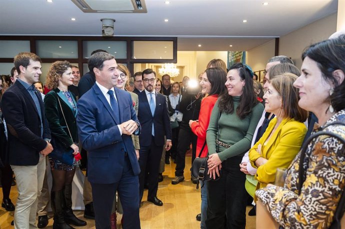 El Lehendakari, Imanol Pradales,en la Delegación de Euskadi para la UE, en Bruselas (Bélgica)