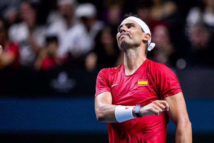 Rafa Nadal, en un partido de la Copa Davis. 