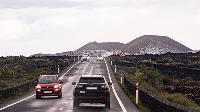 Archivo - Lanzarote, lluvia, tormentas