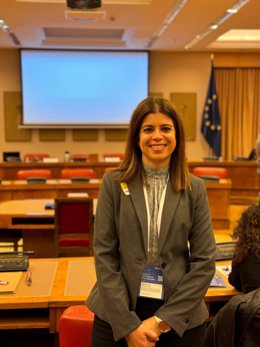 La profesora de la Facultad de Educación y miembro del Grupo de Investigación de Tecnología Educativa de la Universidad de Murcia (UMU) María del Mar Sánchez Vera, en el Congreso