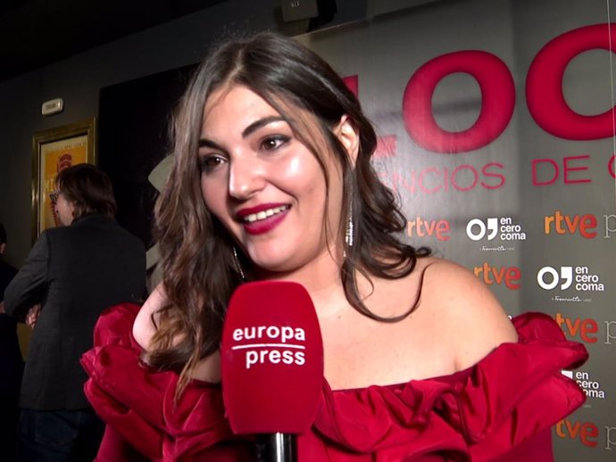 Andrea, hija de Jesús Quintero, durante el estreno de la serie documental sobre el inolvidable comunicador este martes en Madrid