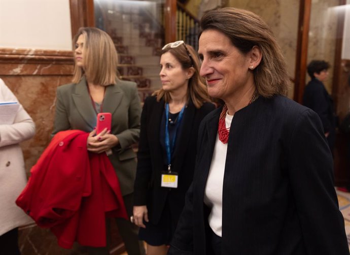 La vicepresidenta tercera y ministra para la Transición Ecológica, Teresa Ribera, en el Congreso de los Diputados, a 20 de noviembre de 2024, en Madrid (España). 