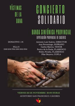 Concierto solidario de la Banda Sinfónica de la Diputación de Cáceres