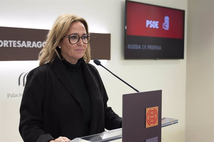 La portavoz del grupo parlamentario socialista de las Cortes de Aragón, Mayte Pérez.