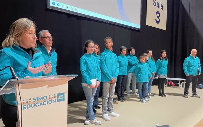 La consejera de Educación, Lydia Espina, durante su intervención en el Salón Internacional de Tecnología e Innovación, Simo Educación 2024, que se celebra en Madrid