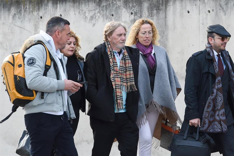 El narcotraficante gallego, José Ramón Prado Bugallo(3d), conocido como Sito Miñanco, a su llegada a la Audiencia Nacional, a 18 de noviembre de 2024, en San Fernando de Henares, Madrid (España). La Audiencia Nacional (AN) juzga al abogado del expreside