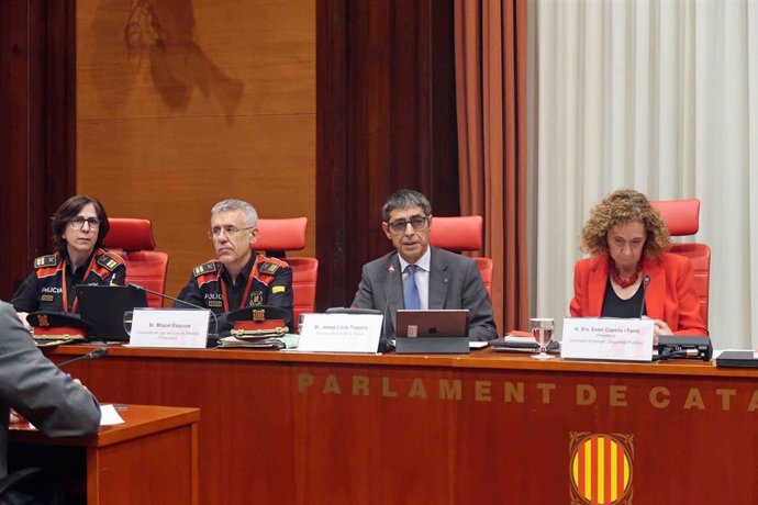 Alícia Morina, Miquel Esquius y Josep Lluís Trapero