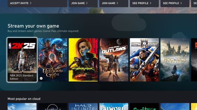 Retransmisión de juegos propios con Xbox Cloud Gaming (Beta)