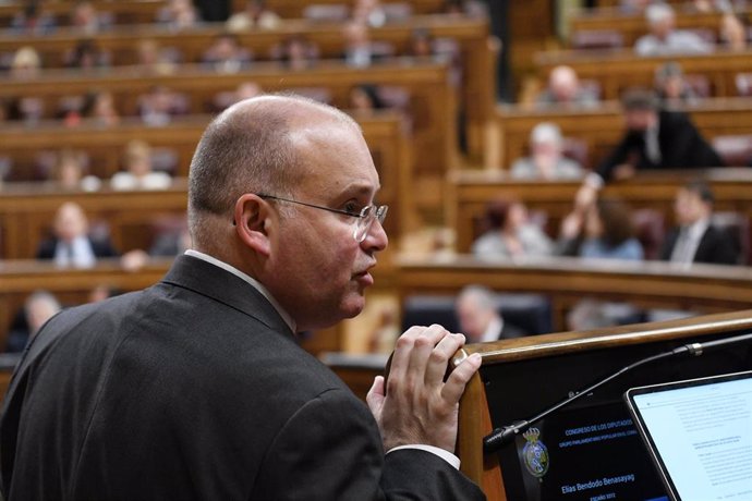 El portavoz del grupo parlamentario popular, Miguel Tellado, durante el Pleno del Congreso, a 13 de noviembre de 2024, en Madrid (España). 