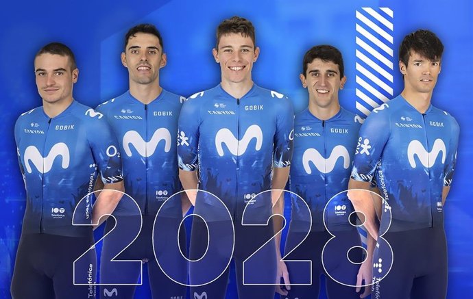 Los ciclistas españoles Jon Barrenetxea, Carlos Canal, Iván Romeo, Javi Romo y Pelayo Sánchez amplian su acuerdo con Movistar Team hasta el año 2028.