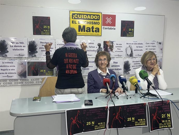 Rueda de prensa de la Comisión 8M para presentar la manifestación del 25N.