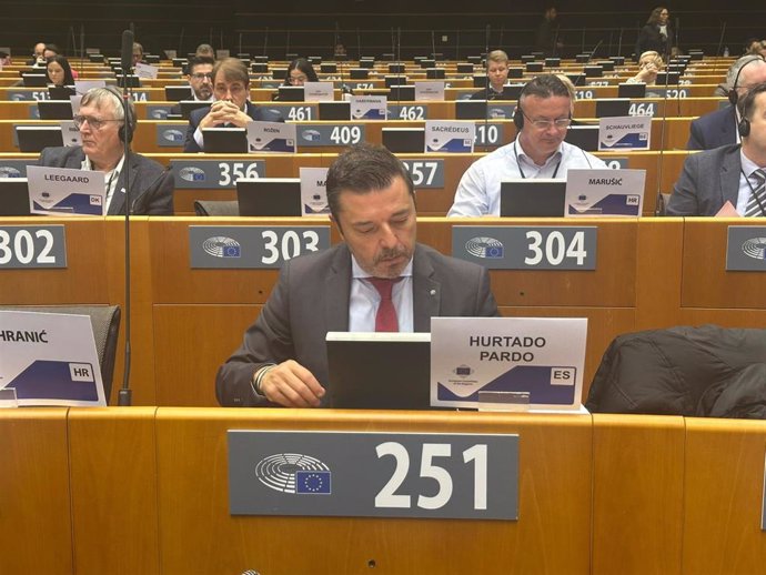 El director general de Acción Exterior, Pablo Hurtado, en el Parlamento Europeo