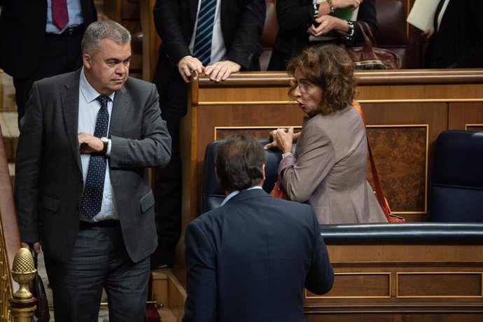 La vicepresidenta primera y ministra de Hacienda, María Jesús Montero, durante un pleno en el Congreso de los Diputados, a 19 de noviembre de 2024, en Madrid (España). 