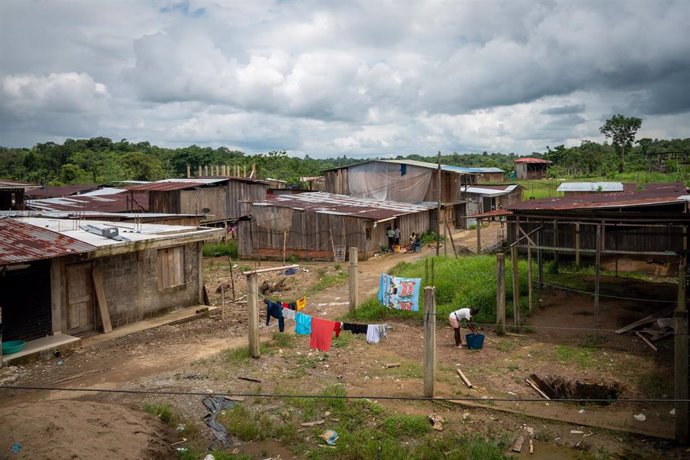 Campamento de desplazados internos en Nariño, Colombia