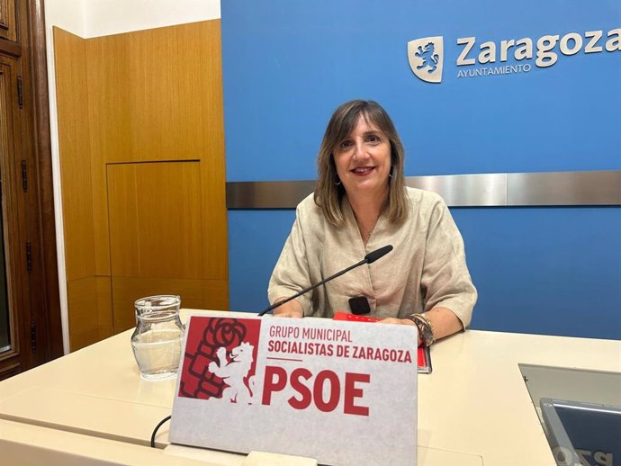 Archivo - La portavoz del PSOE en el Ayuntamiento de Zaragoza, Lola Ranera