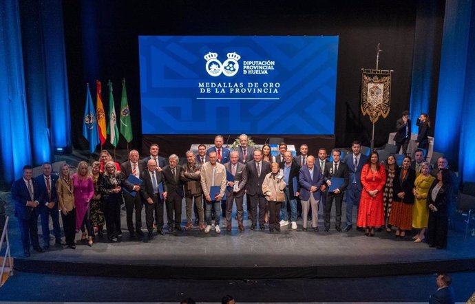 Acto de entrega de las Medallas de Oro  la Provincia de Huelva de Diputación.