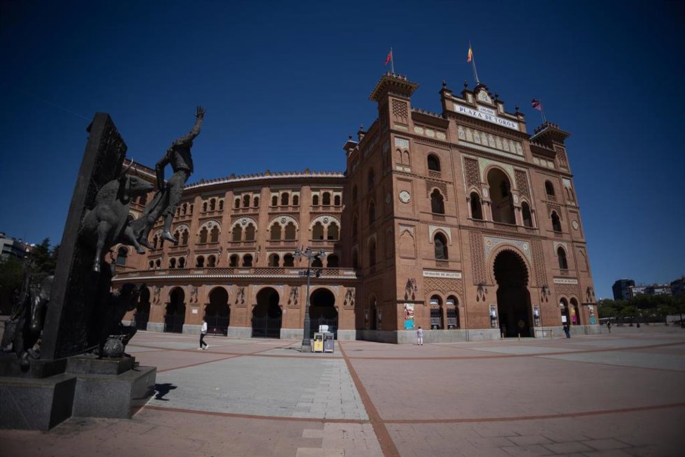 Archivo - Fachada de la plaza de toros de las Ventas, a 18 de abril de 2024, en Madrid (España). El consejero de Medio Ambiente, Agricultura e Interior, ha confirmado que la Comunidad de Madrid tiene intención de estudiar la recuperación de la plaza de 