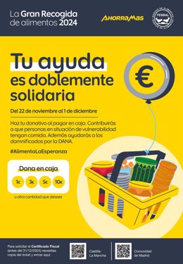 Ahorramas y los Bancos de Alimentos renuevan su compromiso solidario con 'La Gran Recogida 2024