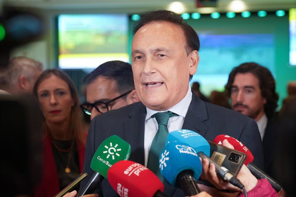 El consejero de Universidad, Investigación e Innovación, José Carlos Gómez Villamandos, atiende a los periodistas en una imagen de archivo.
