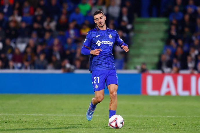 Juan Iglesias of Getafe CF in action during the Spanish League, LaLiga EA Sports, football match played between Getafe CF and Girona FC at Coliseum de Getafe stadium on November 10, 2024, in Getafe, Spain.