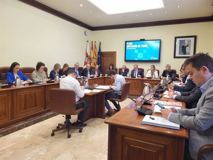 Pleno de aprobación de los presupuestos en la Diputación Provincial de Teruel.