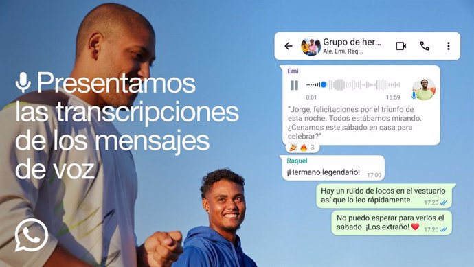 Transcripciones de notas de voz de WhatsApp