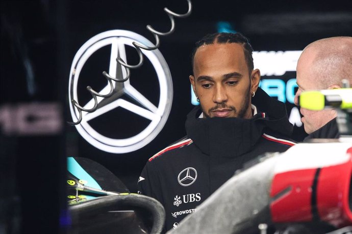 El piloto británico de F1 Lewis Hamilton (Mercedes), en el GP de Las Vegas 2024.