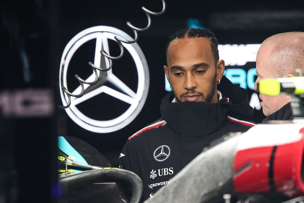 El piloto británico de F1 Lewis Hamilton (Mercedes), en el GP de Las Vegas 2024.