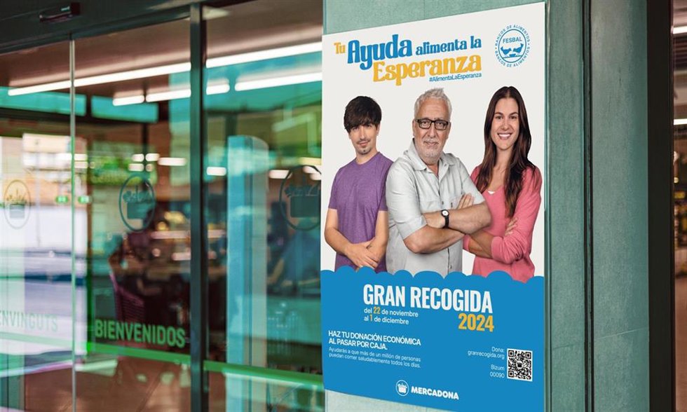Mercadona se suma a la gran recogida de alimentos organizada por FESBAL