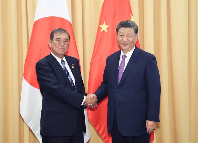 Shigeru Ishiba y Xi Jinping