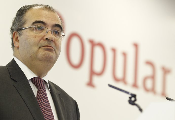 El presidente del Banco Popular, Ángel Ron, presenta los resultados del banco