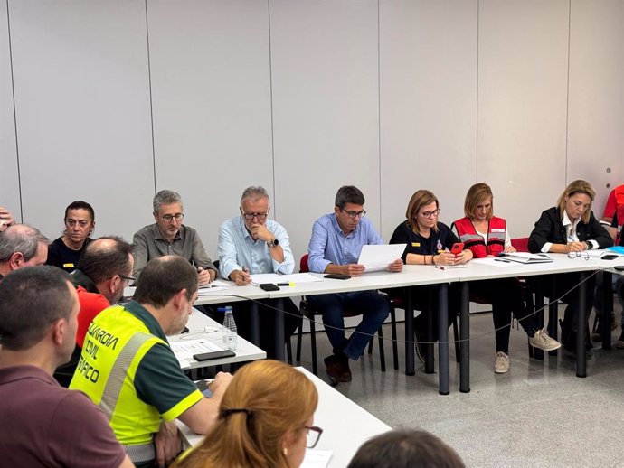 Imatge d'arxiu d'una reunió del Centre de Coordinació Operativa Integrada (CECOPI) constituït per la dana.