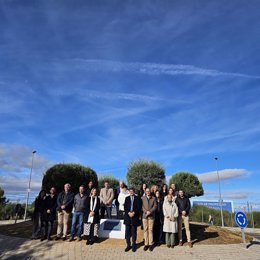 Inauguración de la rotonda en Guadalajara.