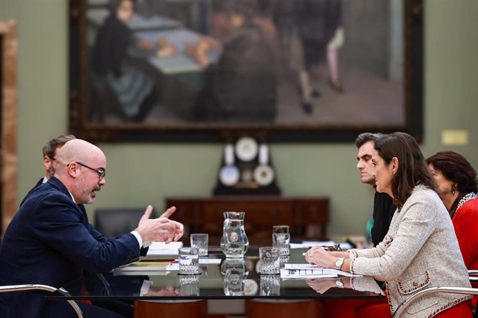 Archivo - El delegado del Gobierno en Madrid, Francisco Martín, reunido con la portavoz socialista en el Ayuntamiento de Madrid, Reyes Maroto