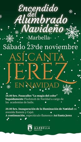 Con motivo de la inauguración del alumbrado artístico en Marbella y San Pedro Alcántara tendrán lugar el espectáculo 'Así canta Jerez' y el concierto de Cantores de Hispalis, respectivamente en cada uno de los núcleos poblacionales de la ciudad.