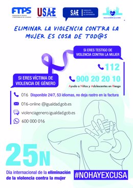 Imagen del cartel publicado por el SAE.