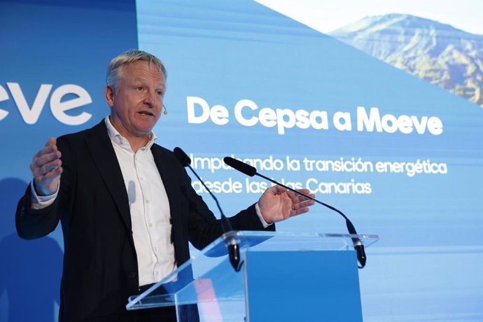 El CEO de Moeve, Maarten Wetselaar, en la presentación de la nueva marca en Tenerife