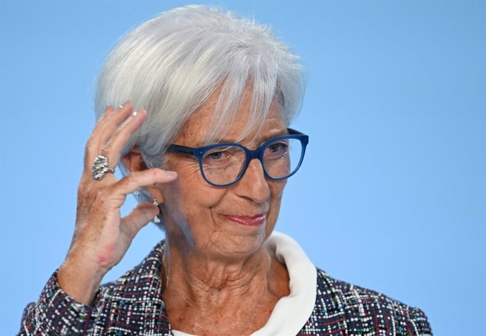 Archivo - 18 July 2024, Hesse, Frankfurt/Main: President of the European Central Bank (ECB) Christine Lagarde attends a press conference at the ECB headquarters. Photo: Arne Dedert/dpa