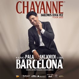 Cartel del concierto de Chayanne en Barcelona en el marco de su gira 'Bailemos otra vez'