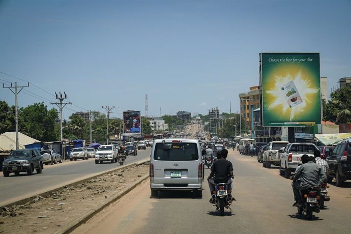 Archivo - JUBA, April 15, 2024  -- This photo taken on April 8, 2024 shows the street view of Juba, South Sudan.