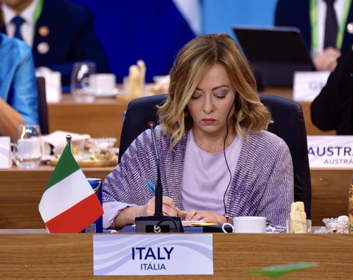 La presidenta de Italia, Giorgia Meloni