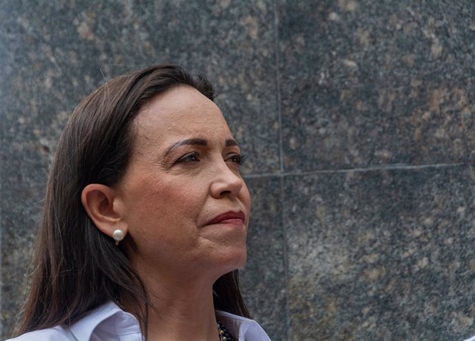 Archivo - July 21, 2024, Caracas, Miranda, Venezuela: Current opposition leader Maria Corina Machado...Day of prayer for the opposition candidate Edmundo Gonzalez and Maria Corina Machado in Bolivar Square in Chacao, for reconciliation and peace in Venezu