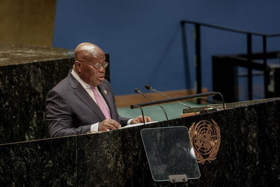 Archivo - El presidente de Ghana, Nana Akufo-Addo, en una imagen de archivo