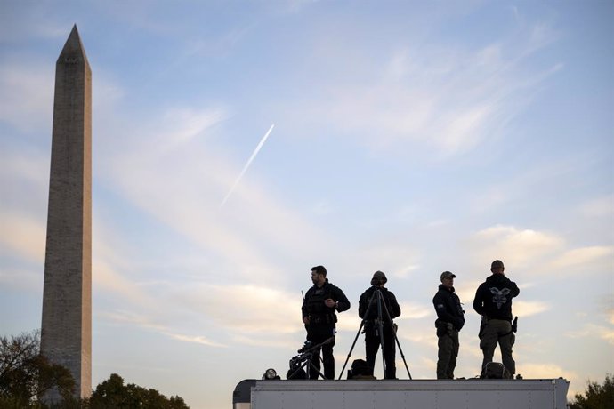 October 29, 2024, Washington, District Of Columbia, USA: United States Secret Service sniper teams prior to the start of US Vice President Kamala Harris, the 2024 Democratic Party nominee for President of the US, making her closing argument to voters from