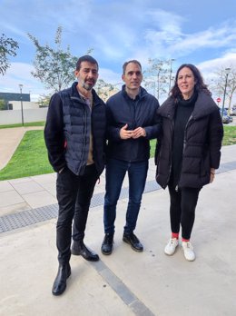 Álvaro SAnz, Toni Valero y Eva García Sempere este sábado en Zaragoza