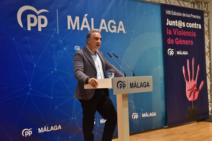 El vicesecretario de Coordinación Autonómica, Local y Análisis Electoral del PP, Elías Bendodo, en un acto en Málaga