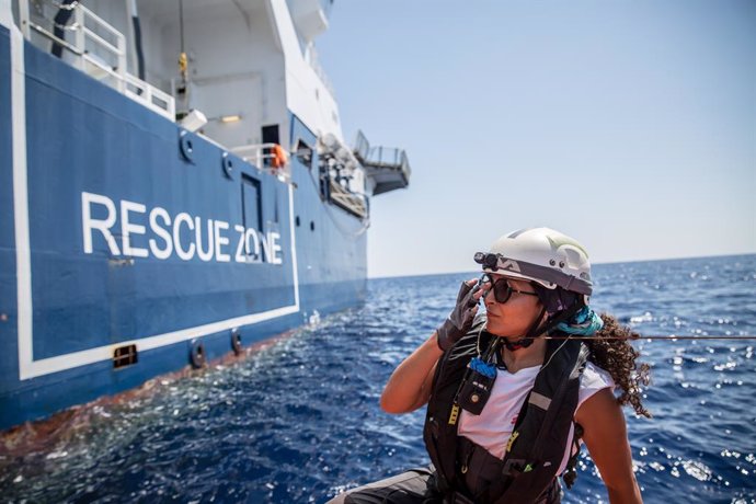 Archivo - August 1, 2024, Italy: The Geo Barents ship, operated by Médecins Sans Frontières, is on its 63rd search and rescue mission in the Central Mediterranean Sea. More than 30,000 people have died or gone missing in the Mediterranean Sea since 2014 w