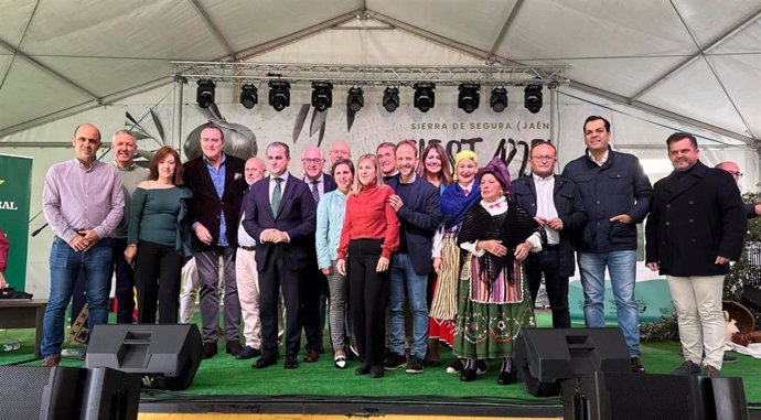 El presidente provincial del Partido Popular (PP) de Jaén, Erik Domínguez, en la Fiesta del Primer Aceite de la Sierra de Segura.