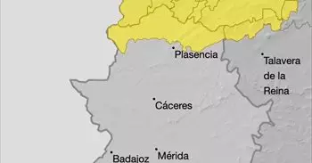 El 112 de Extremadura activa este domingo la alerta amarilla por lluvias en el norte de Cáceres