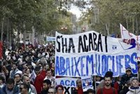 La manifestación por la vivienda en Barcelona propone una huelga de los pagos de alquiler
